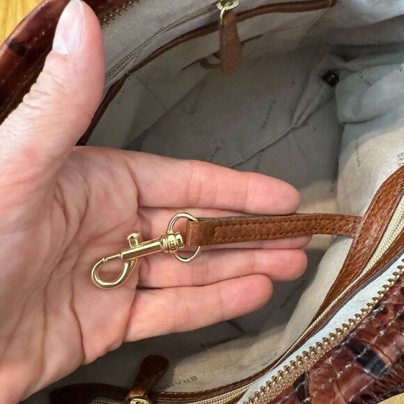Brahmin Mini Arno Tri-Color Brown Leather Hand Shoulder Bag Melbourne - Picture 15 of 16